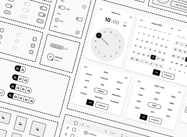 Free Wireframe System Variants
